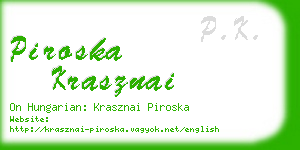 piroska krasznai business card